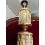 Настолна лампа от Испания, мрамор, месинг и смола - 3110