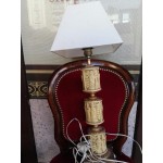 Настолна лампа от Испания, мрамор, месинг и смола - 3110