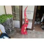 Настолна мароканска лампа абажур с три лампи, естествена кожа ръчно рисувана - 2987