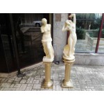 Големи гръцки статуи от гипс, реновирани и без забележки - 2955