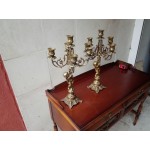 Огромни месингови свещници от Испания, тежки и без забележки - 2938
