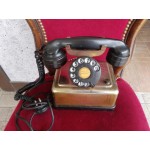 Стар френски телефон от месинг, антика - 2724