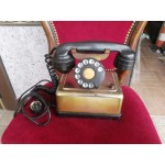 Стар френски телефон от месинг, антика - 2724