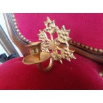 Свещник за стена звезда от месинг - 2691