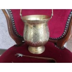 Страхотна голяма месингова ледарка с декорации - 2506