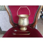 Страхотна голяма месингова ледарка с декорации - 2506