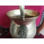 Страхотна голяма месингова ледарка с декорации - 2506
