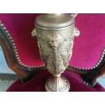 Масивна месингова кана/ваза от Италия - Четири лъва - 2521