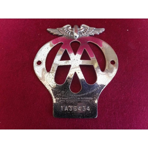 Винтидж емблема за радиатор - Асоциация на Автомобилистите Англия 1960 г.- 2403
