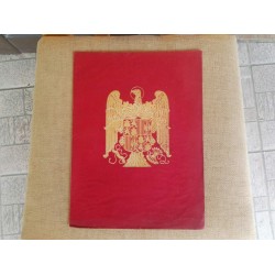 Френска брошура (покана)от плат и герб със златен прах - 1939 г.