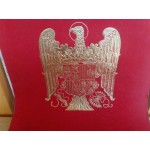 Френска брошура (покана)от плат и герб със златен прах - 1939 г.