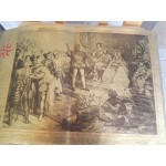 Френска брошура (покана)от плат и герб със златен прах - 1939 г.