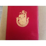 Френска брошура (покана)от плат и герб със златен прах - 1939 г.