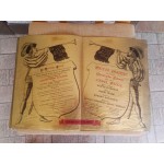 Френска брошура (покана)от плат и герб със златен прах - 1939 г.