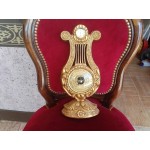 Работещ барометър и термометър поф форма на арфа,внос от Франция - 2340