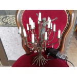 Стара медна лампа дървото на живота и Исус - 2303