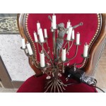 Стара медна лампа дървото на живота и Исус - 2303