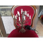 Стара медна лампа дървото на живота и Исус - 2303