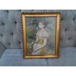 Литография в златна рамка - 1387