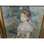Литография в златна рамка - 1387