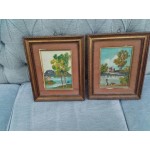 Малки маслени картини  2 броя - 1347