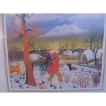 Картина "Зима на село"