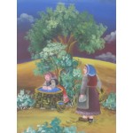 Маслена Картина "Селски перачки"
